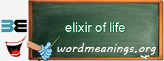 WordMeaning blackboard for elixir of life